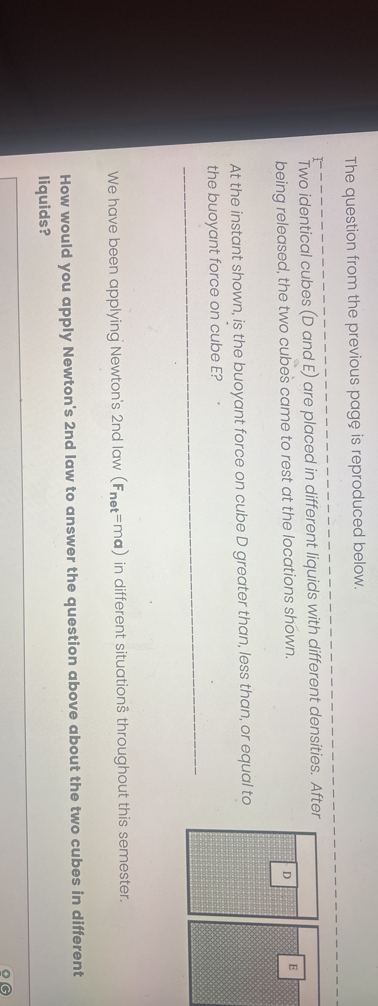 The question from the previous page is reproduced