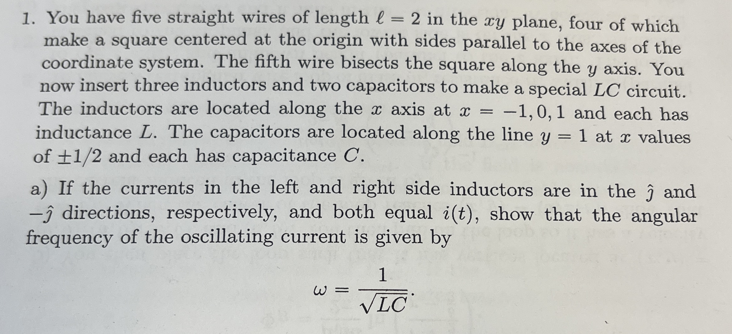 You have five straight wires of length l = 2 in