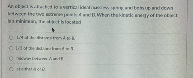 An object is attached to a vertical ideal