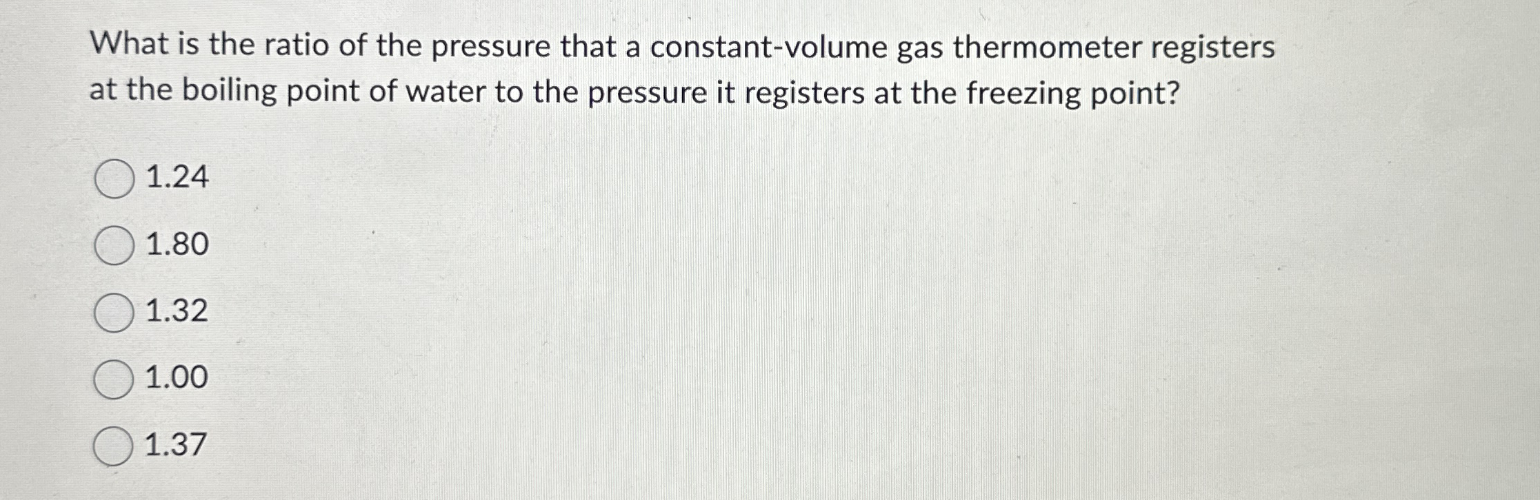 What is the ratio of the pressure that a constant
