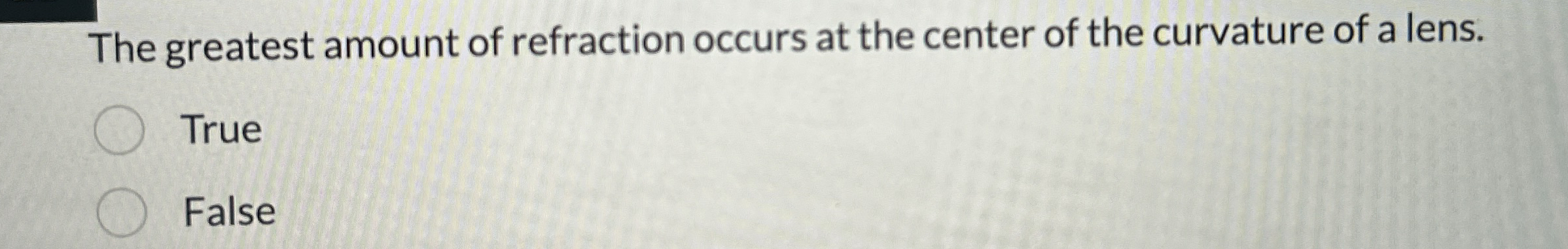 The greatest amount of refraction occurs at the