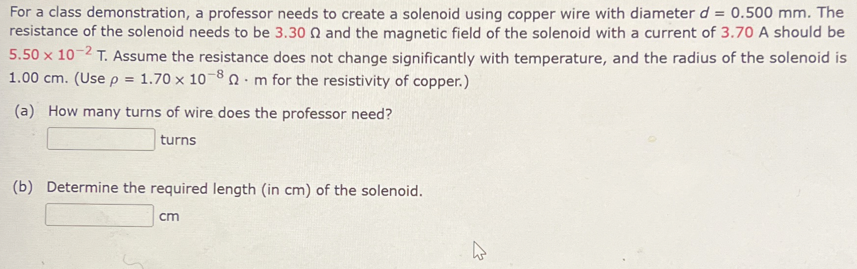 For a class demonstration, a professor needs to