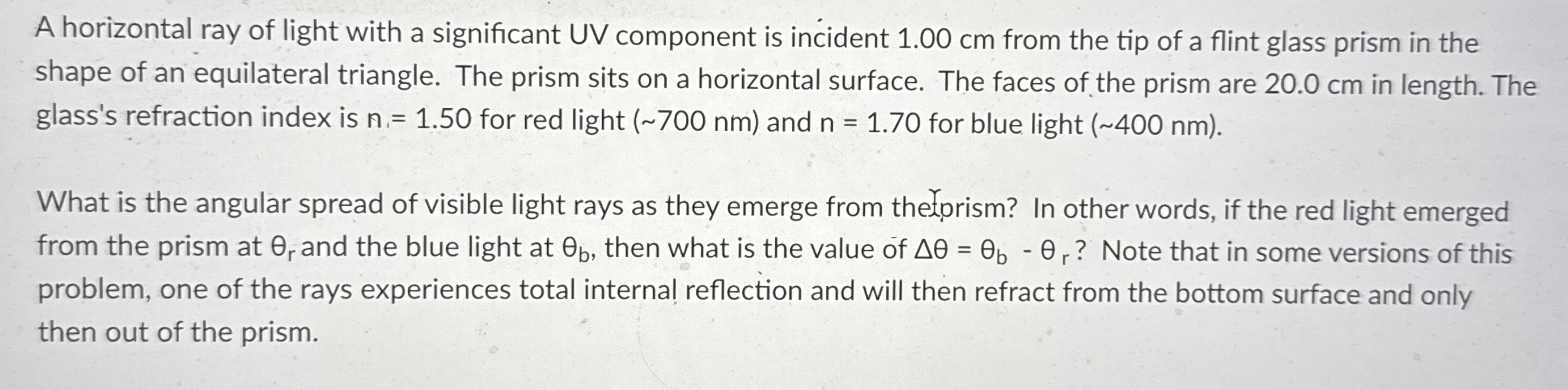 A horizontal ray of light with a significant UV