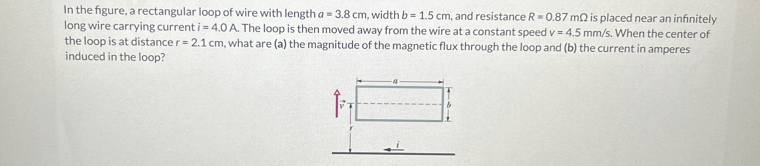 In the figure, a rectangular loop of wire with