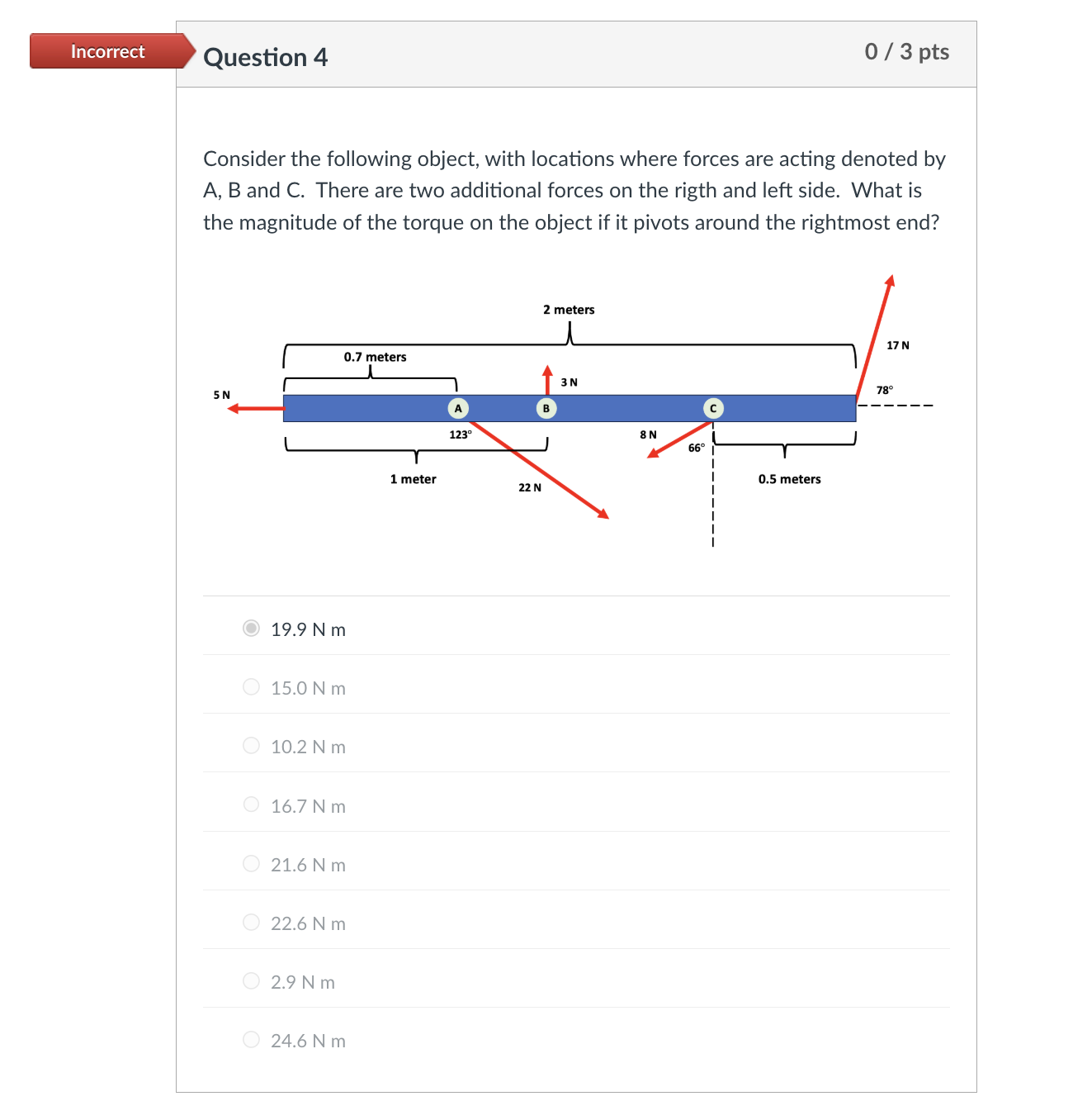 Consider the following object, with locations