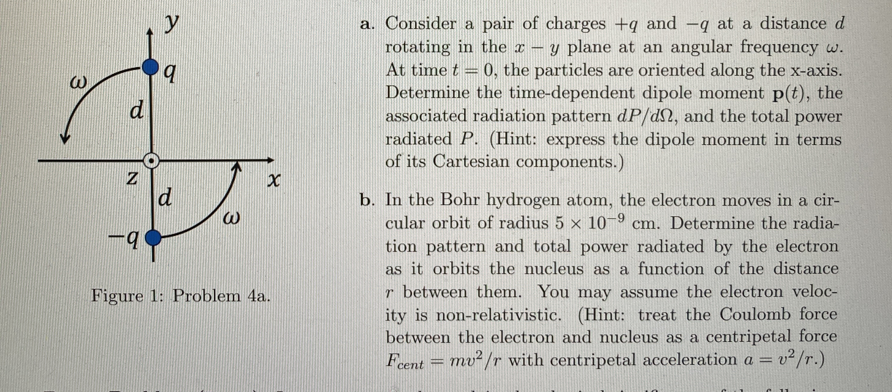Figure 1 : Problem 4 . a . Consider a pair of