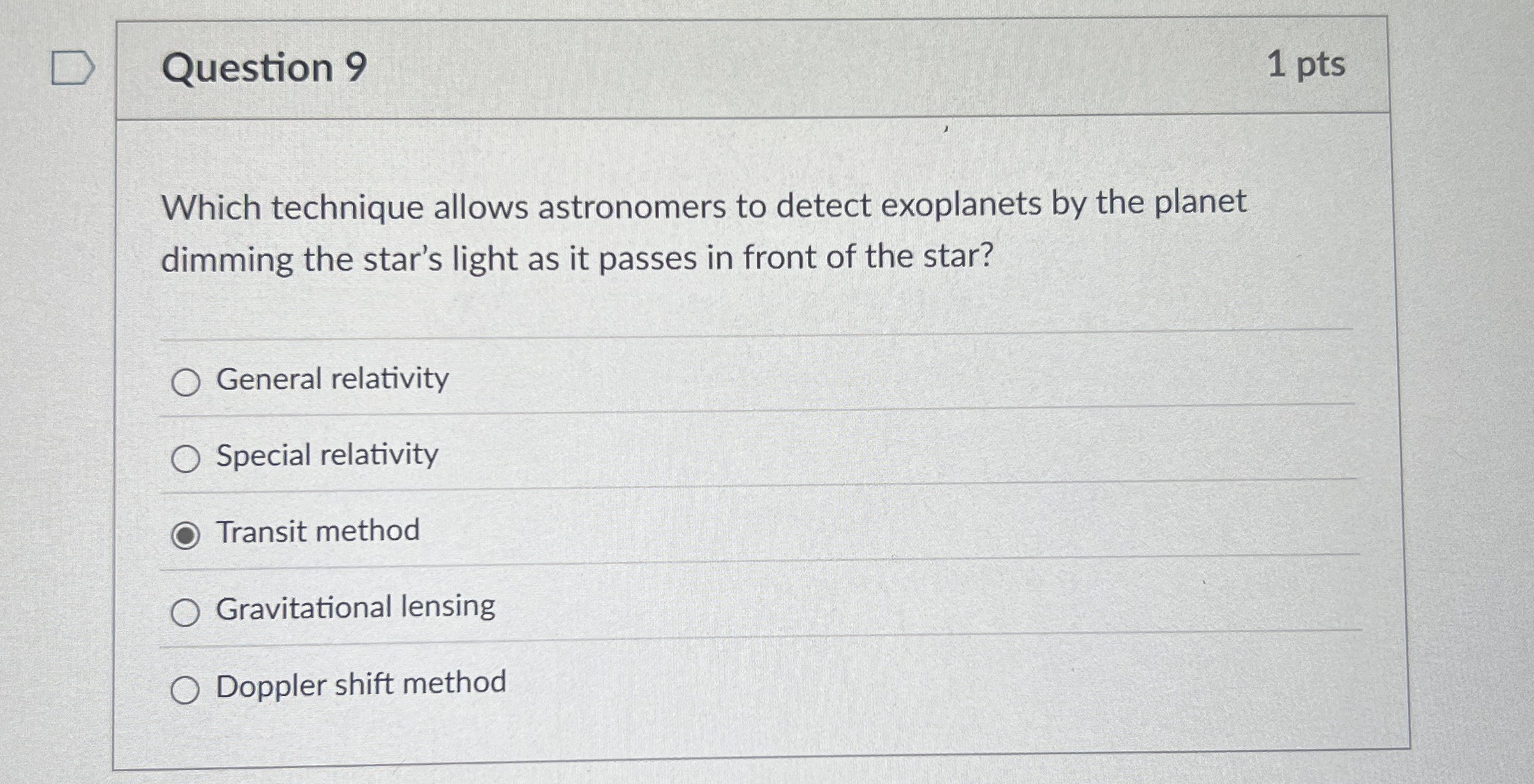 Question 9 1 pts Which technique allows