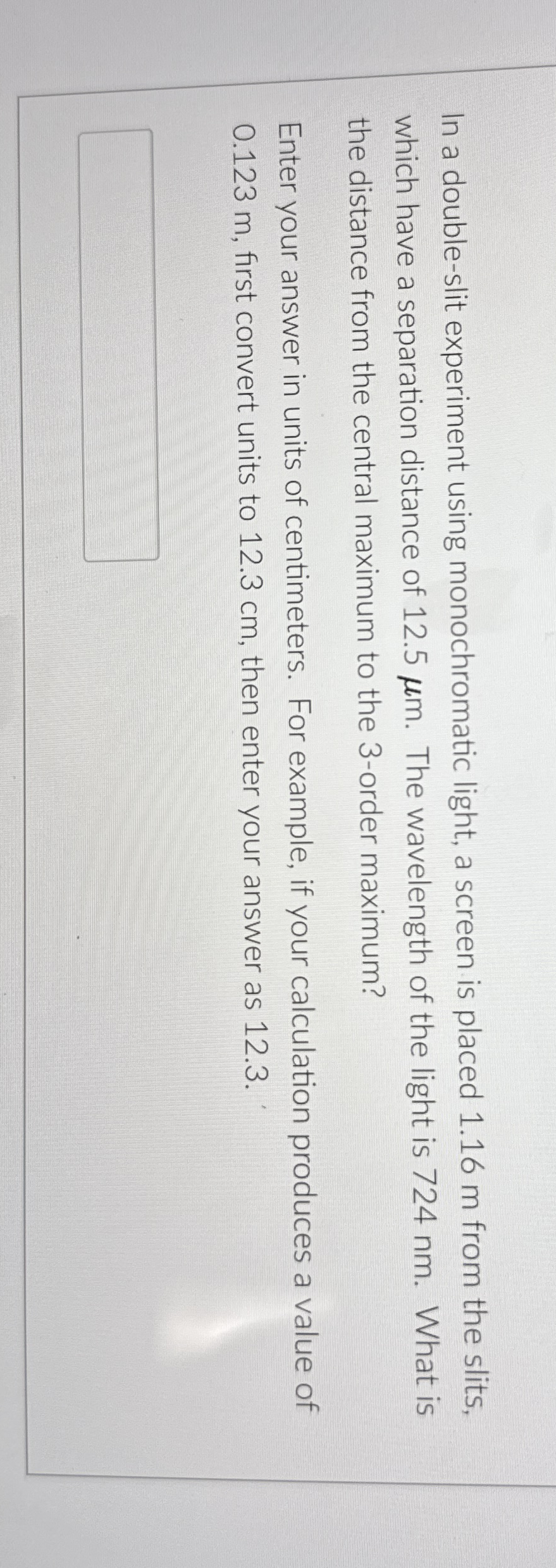 In a double - slit experiment using monochromatic