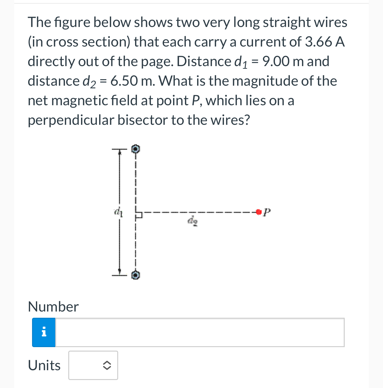 The figure below shows two very long straight
