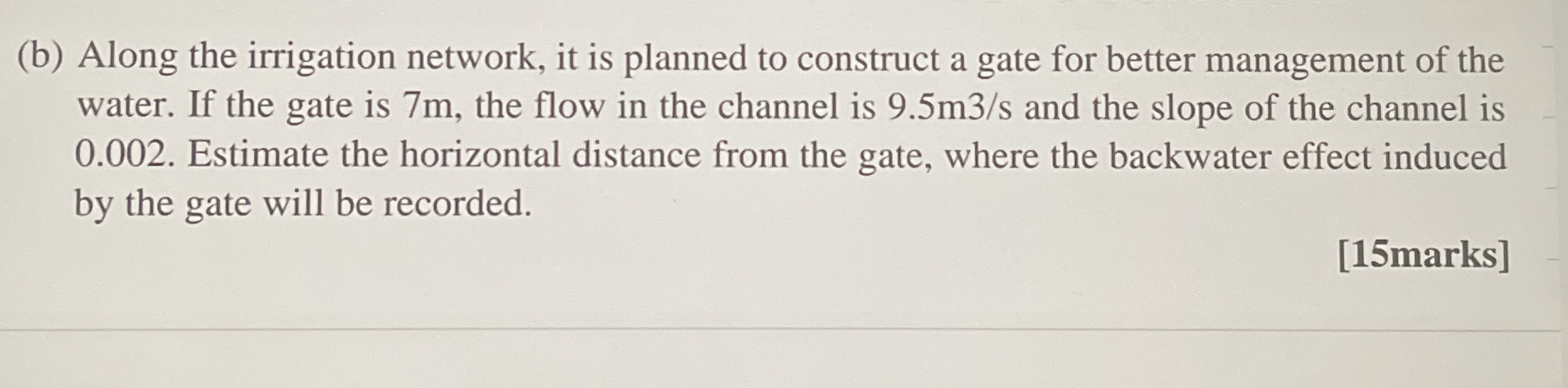 ( b ) Along the irrigation network, it is planned