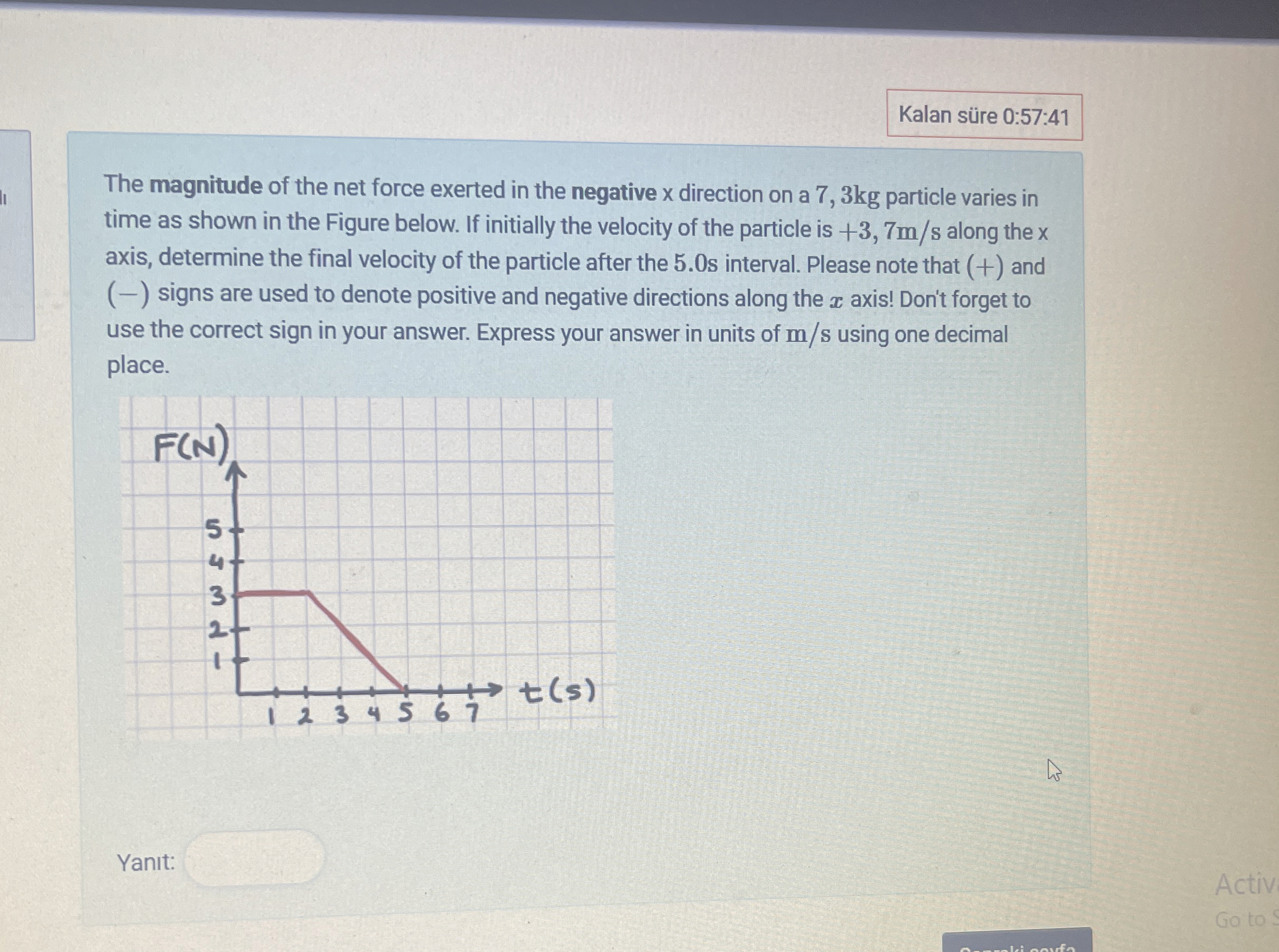 Kalan s re 0 : 5 7 : 4 1 The magnitude of the net