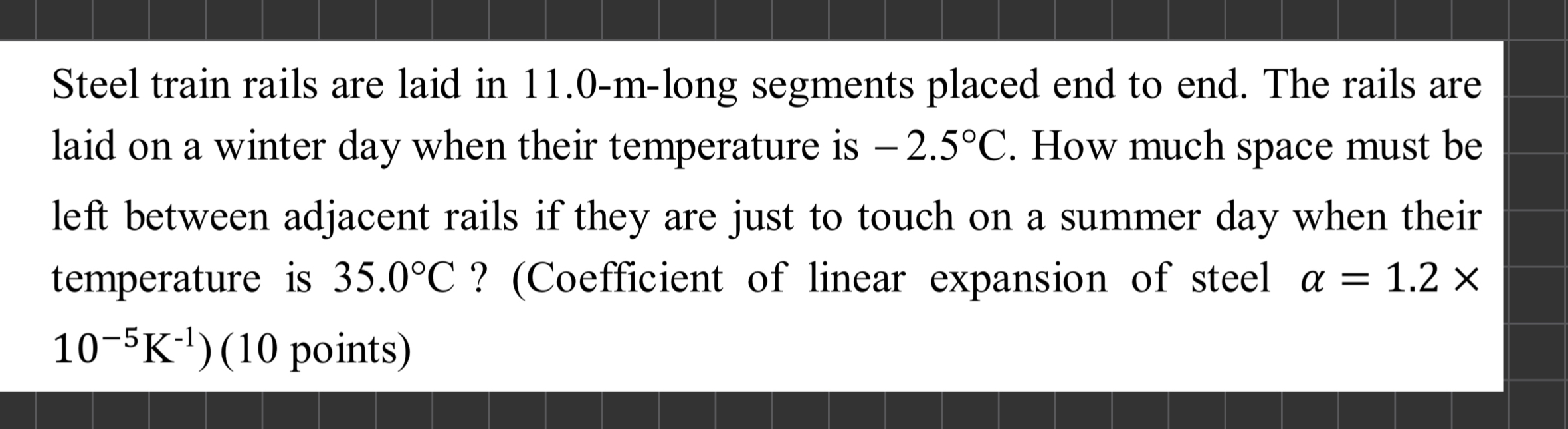 Steel train rails are laid in 1 1 . 0 - m - long