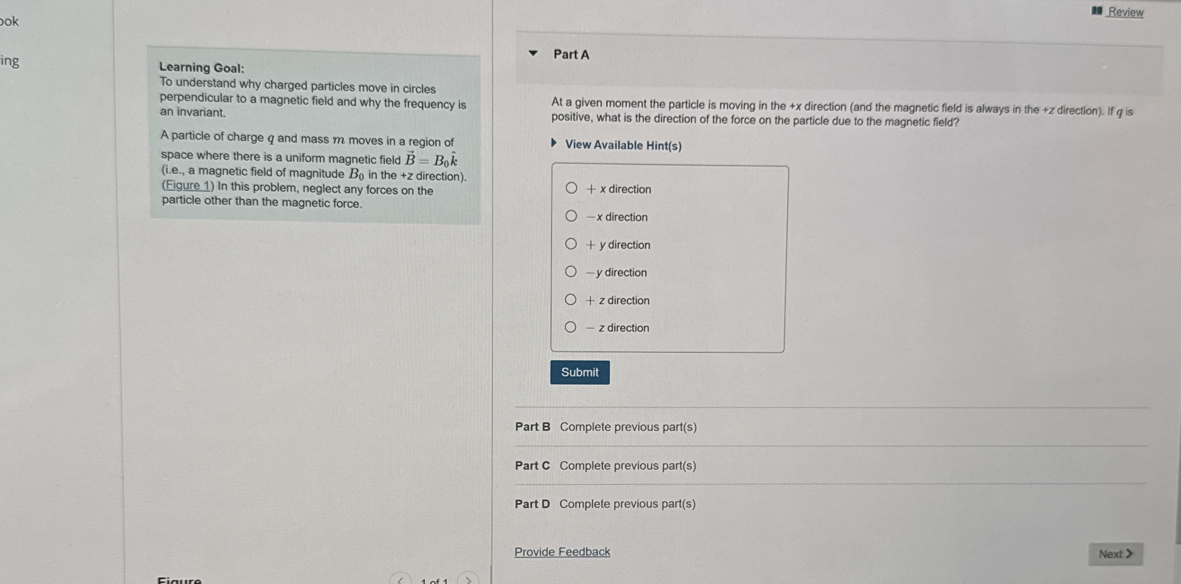 Review Learning Goal: To understand why charged