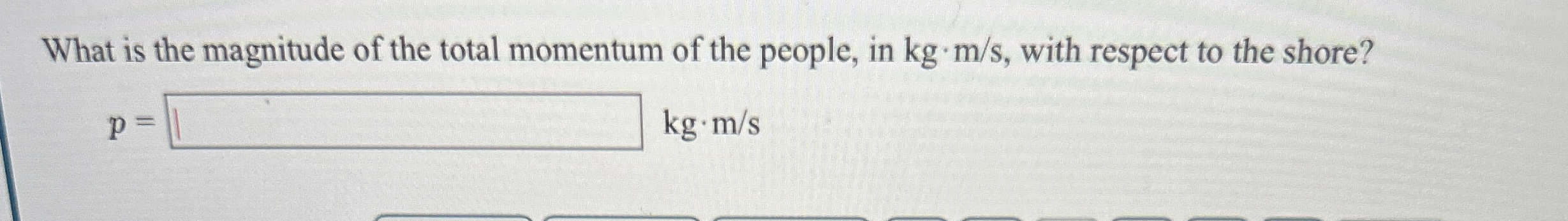 What is the magnitude of the total momentum of