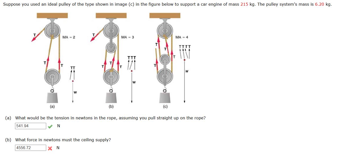 Suppose you used an ideal pulley of the type