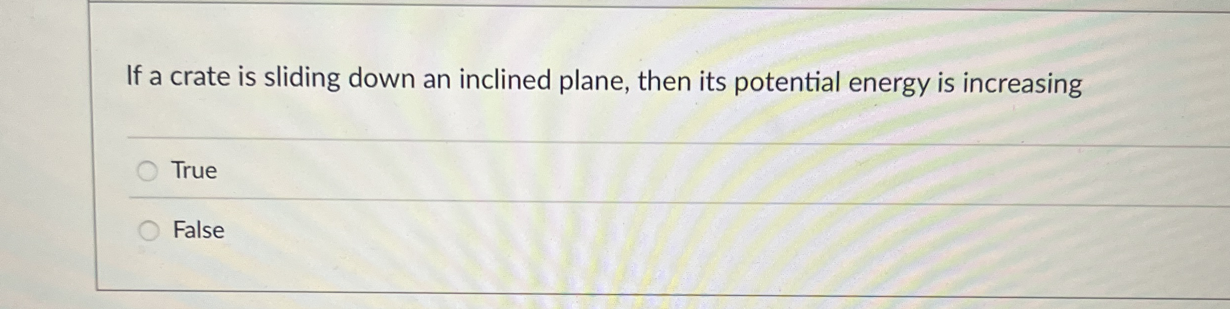 If a crate is sliding down an inclined plane,