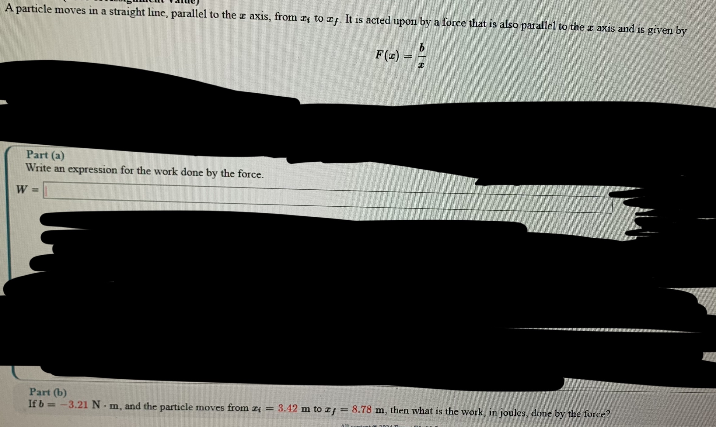 A particle moves in a straight line, parallel to