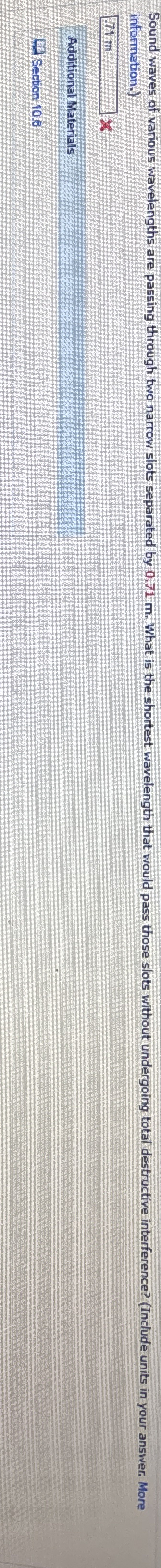 information. ) 7 1 m Additional Materials Section