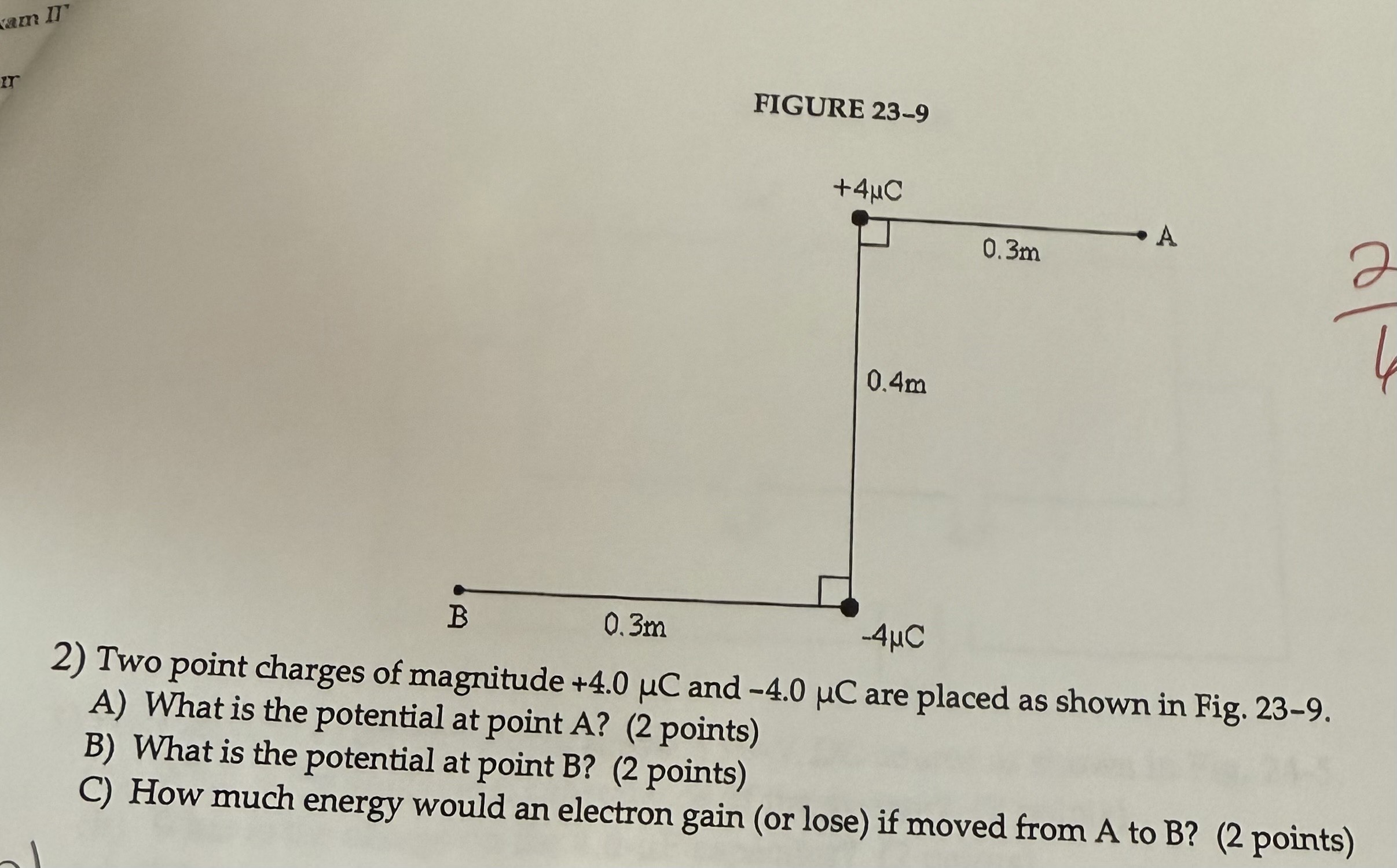 FIGURE 2 3 - 9 2 ) Two point charges of magnitude
