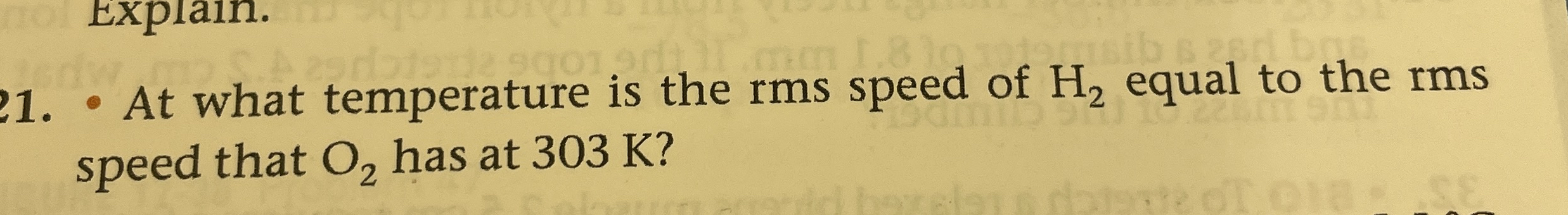 At what temperature is the rms speed of H 2 equal