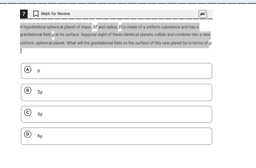 A hypothetical spherical planet of mass M and