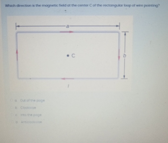 Which direction is the mognetic field ot the