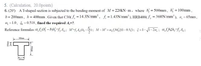 ( Calculation , 2 0 . 0 points ) ( 2 0 ' ) A T -