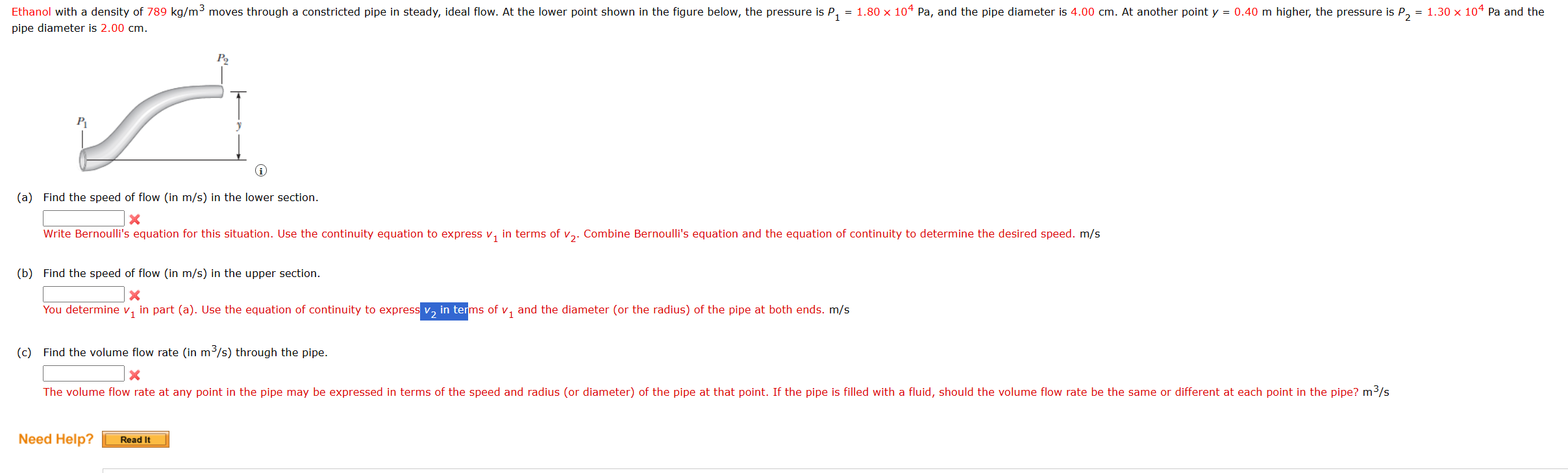 pipe diameter is 2 . 0 0 cm . ( a ) Find the