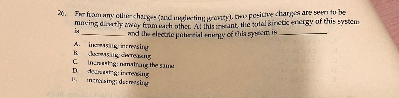 Far from any other charges ( and neglecting