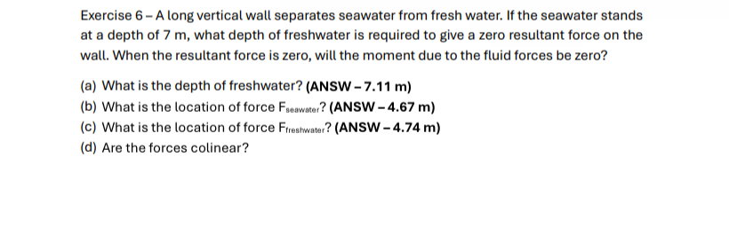 Exercise 6 - A long vertical wall separates