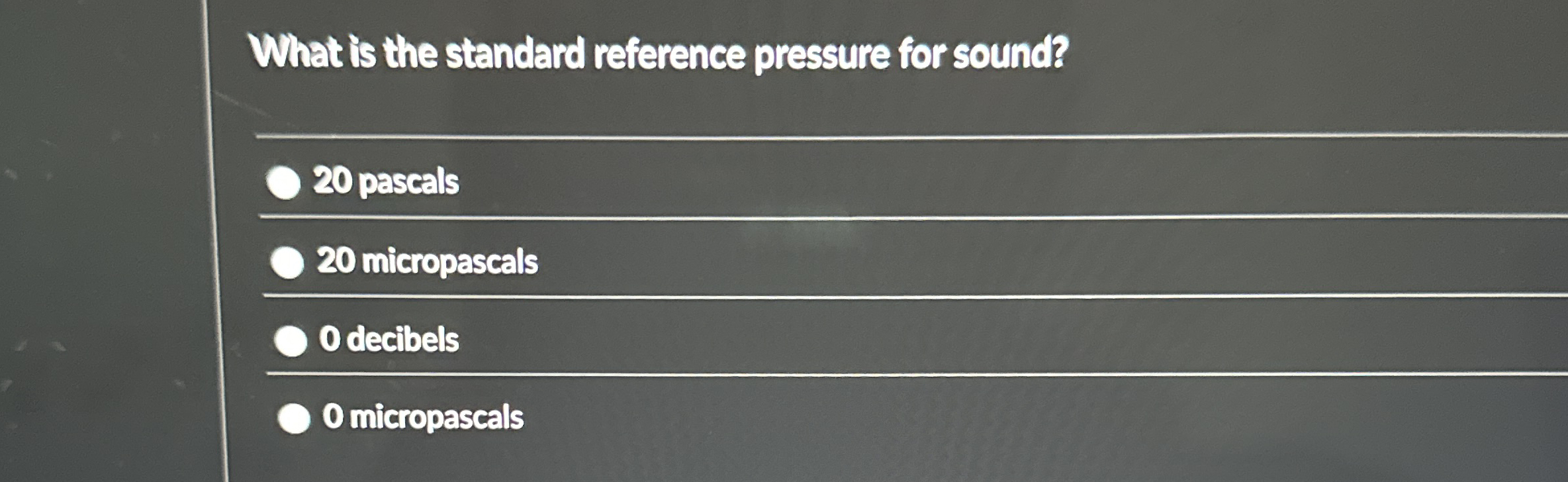 What is the standard reference pressure for