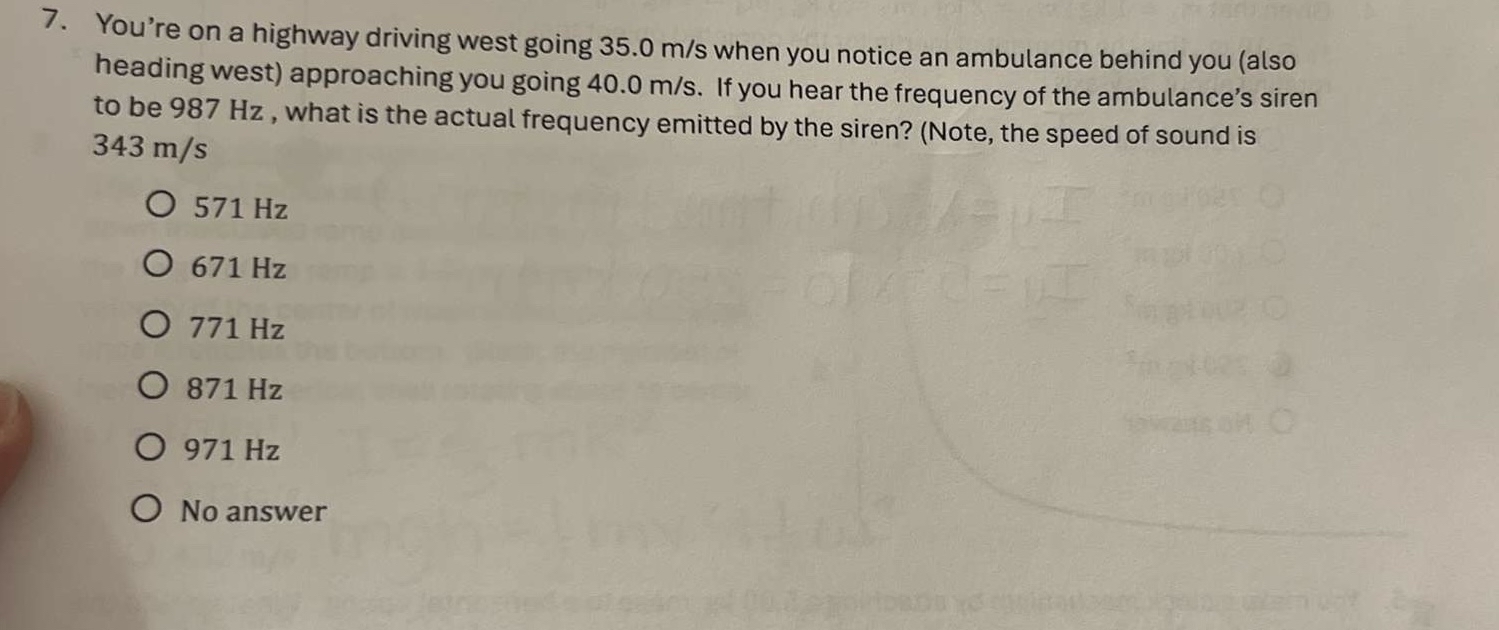 You're on a highway driving west going 3 5 . 0 m