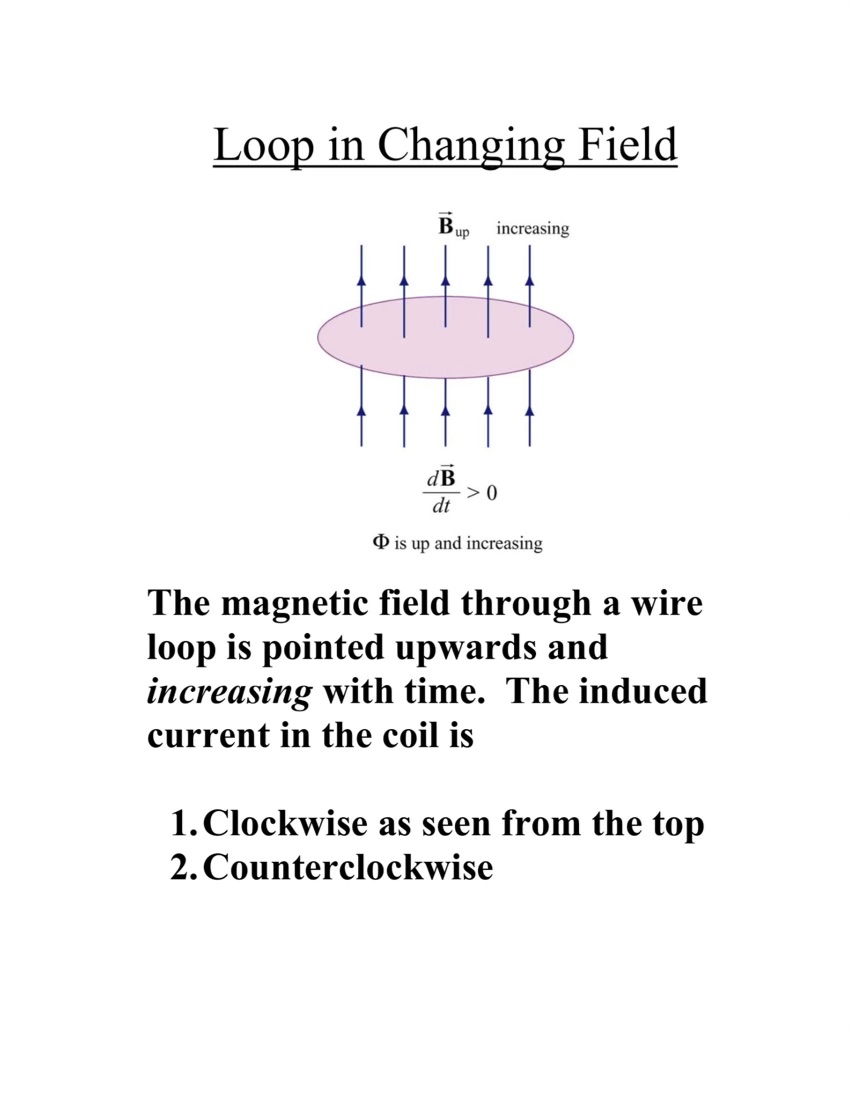 Loop in Changing Field \ ( \ Phi \ ) is up and