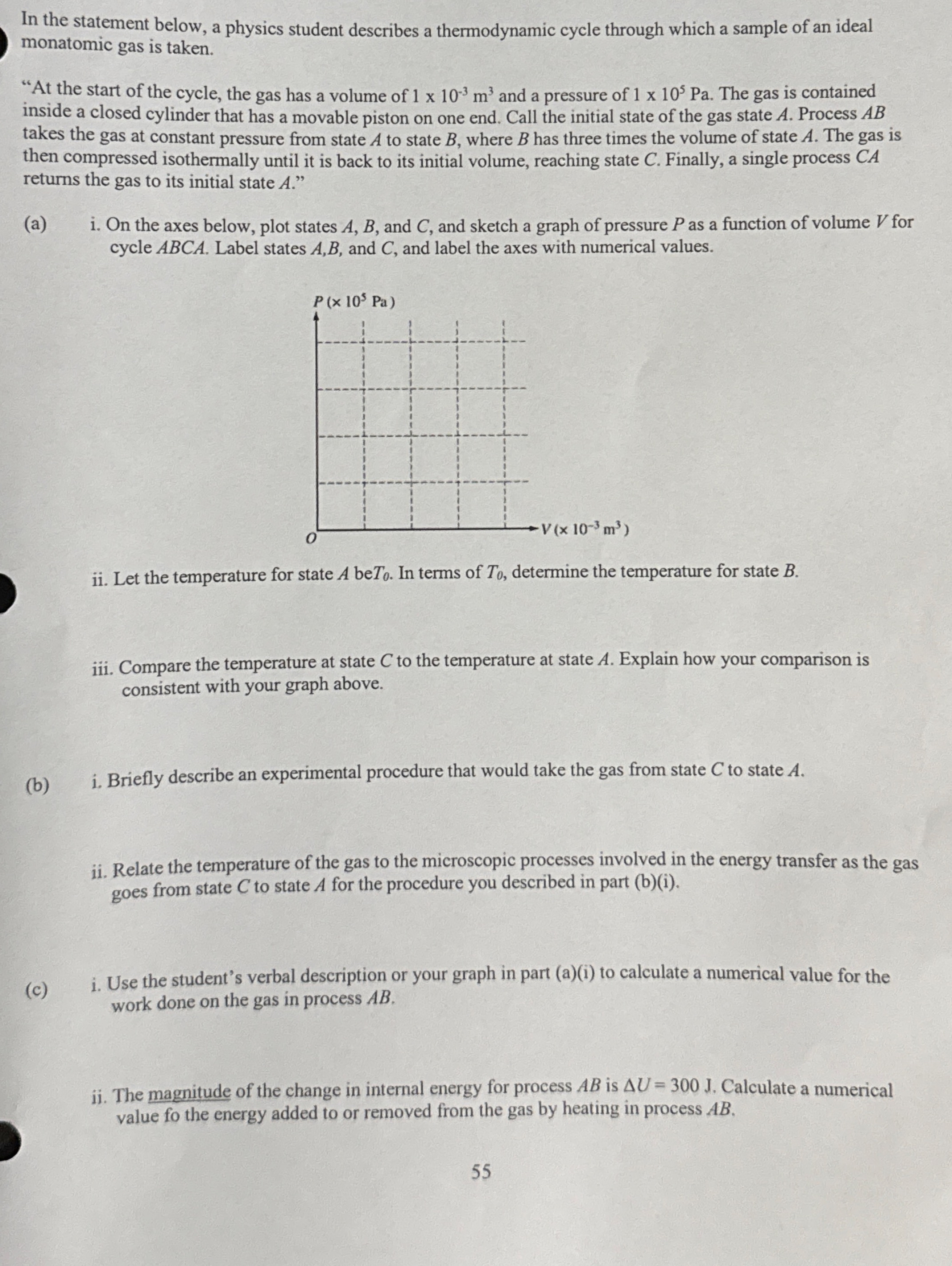 In the statement below, a physics student