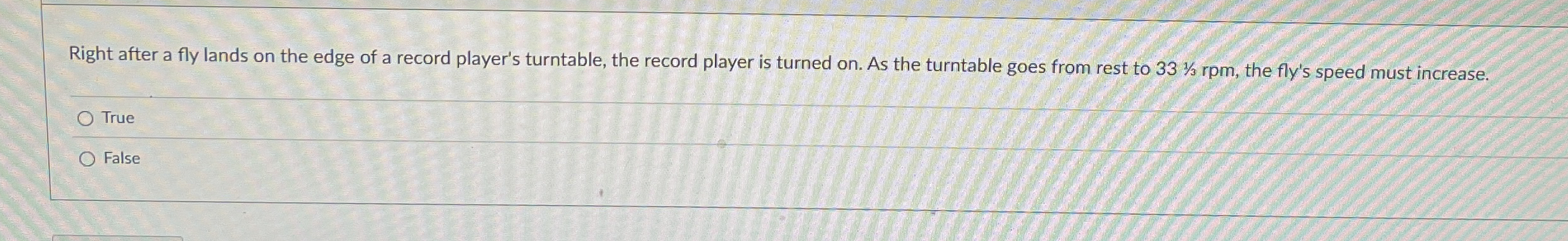 Right after a fly lands on the edge of a record