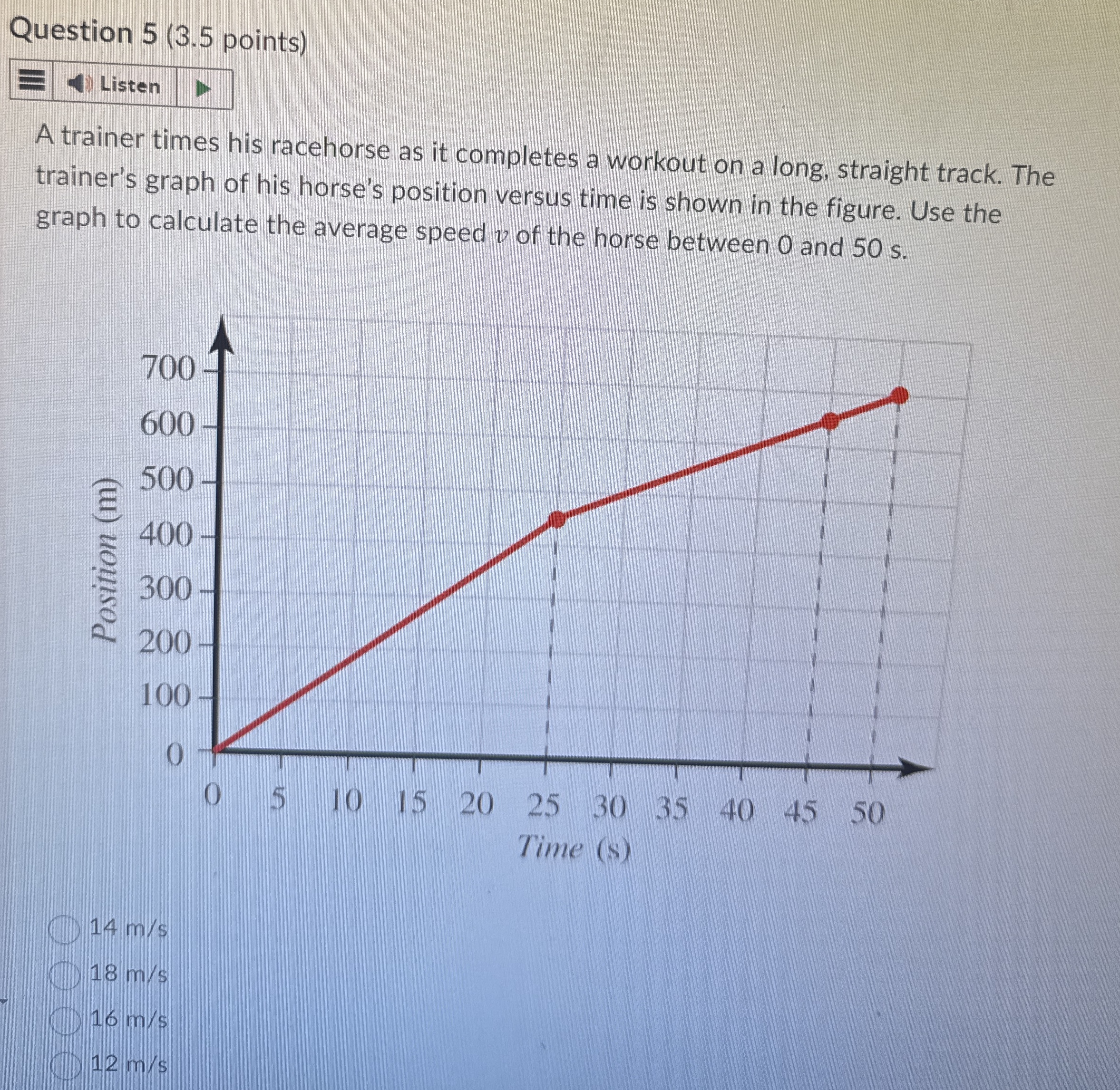 Question 5 ( 3 . 5 points ) Listen A trainer