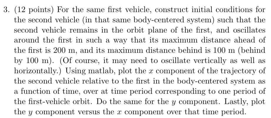( 1 2 points ) For the same first vehicle,