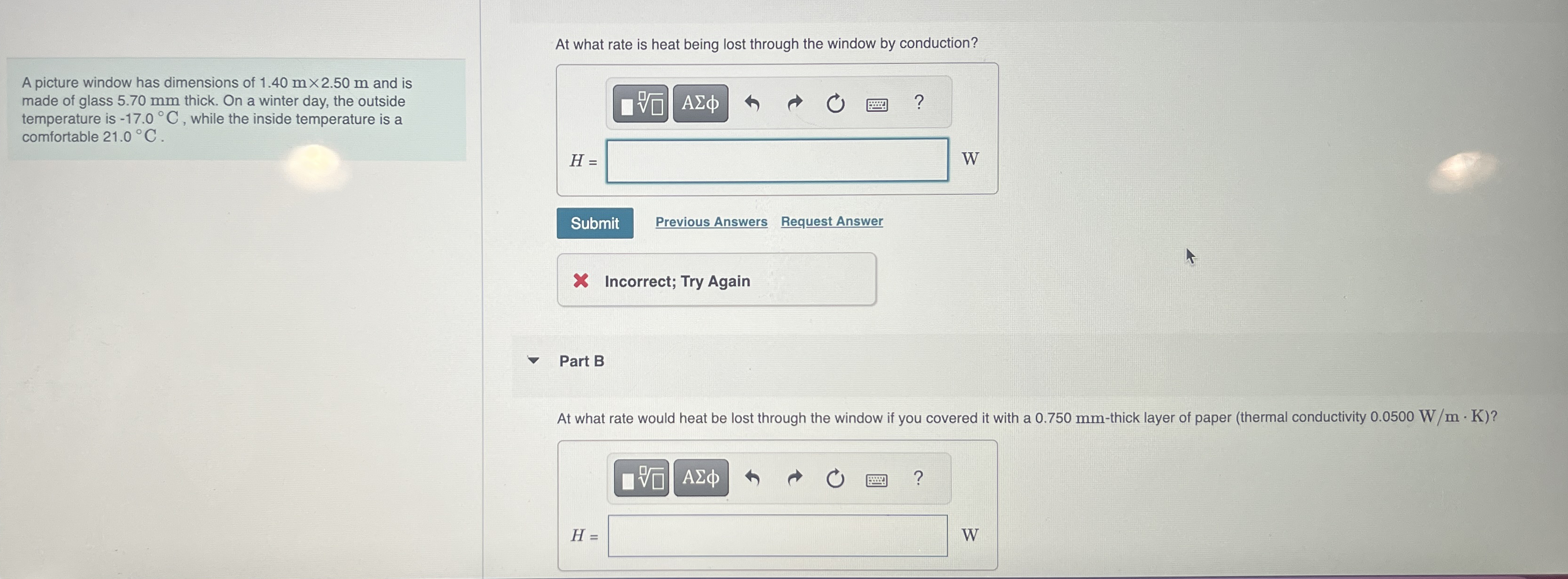 A picture window has dimensions of 1 . 4 0 m 2 .