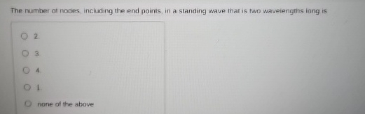 The number of nodes, including the end points, in