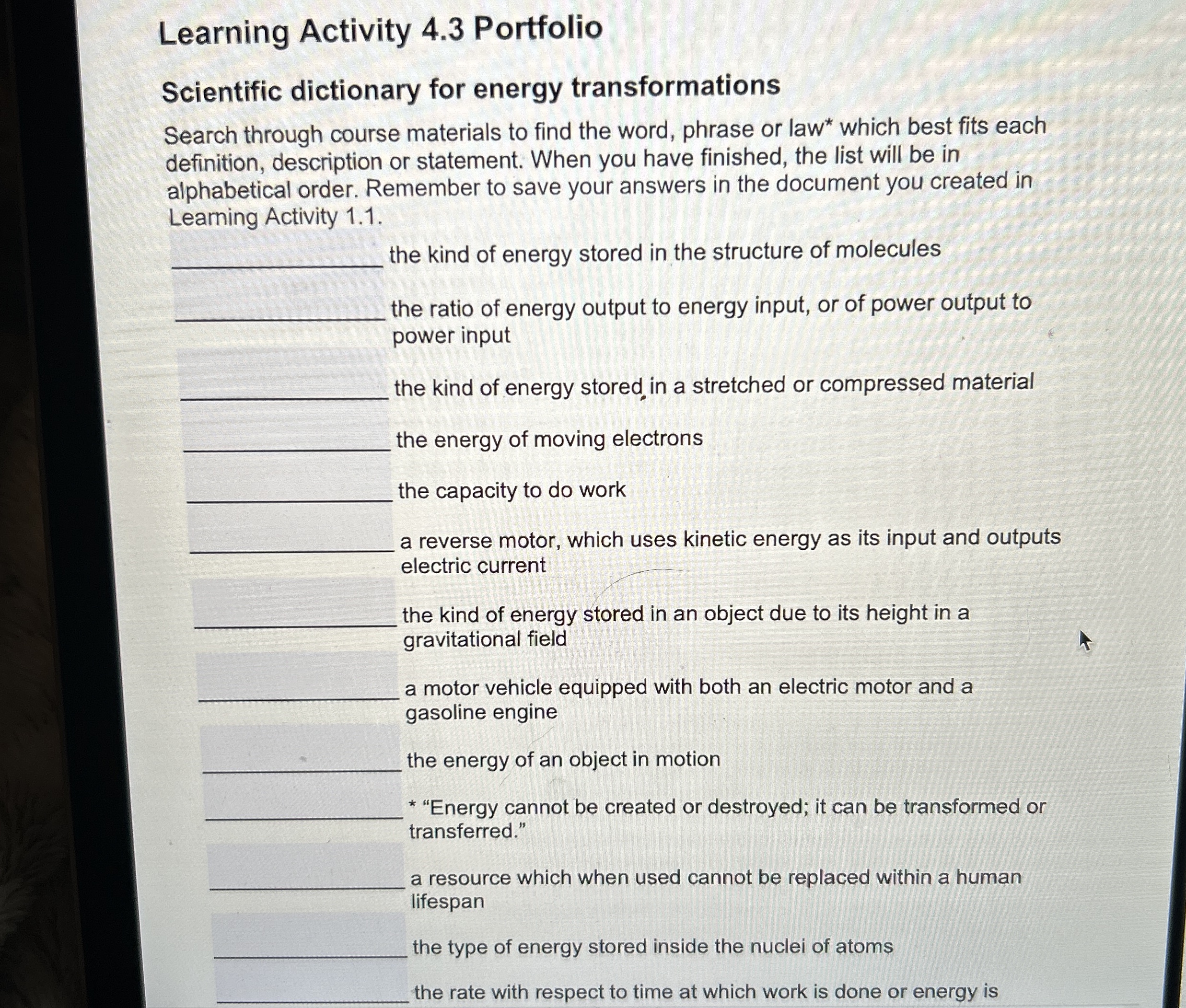 Learning Activity 4 . 3 Portfolio Scientific