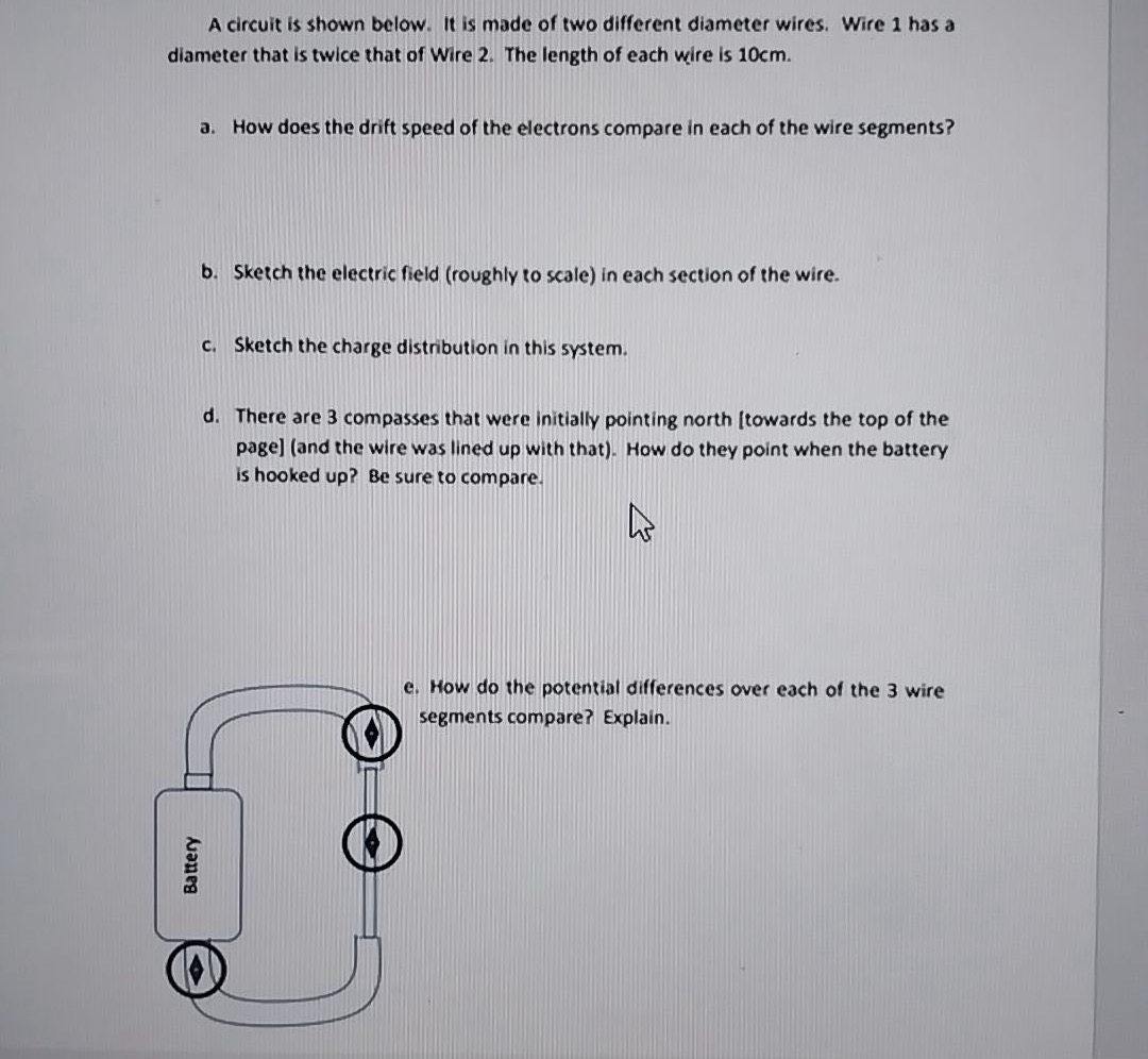 A circuit is shown below. It is made of two