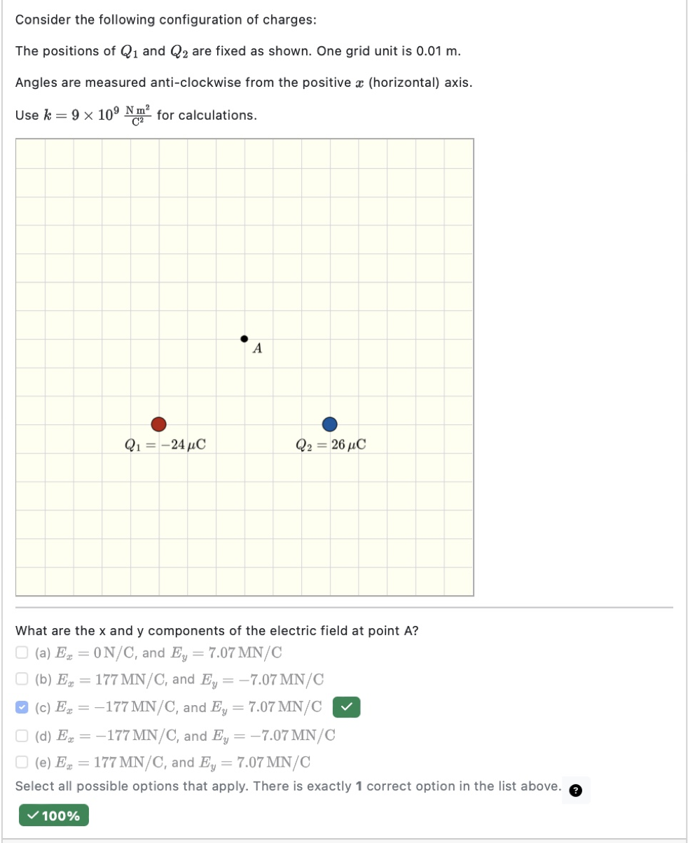 Consider the following configuration of charges: