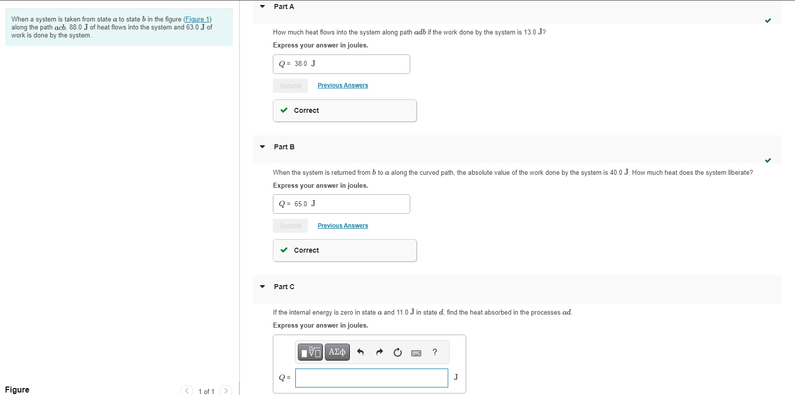 When a system is taken from state \ ( a \ ) to
