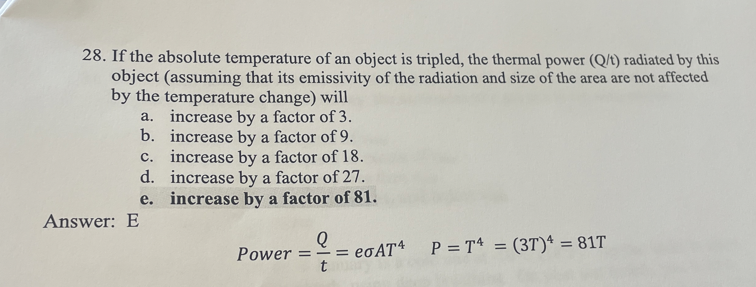 If the absolute temperature of an object is