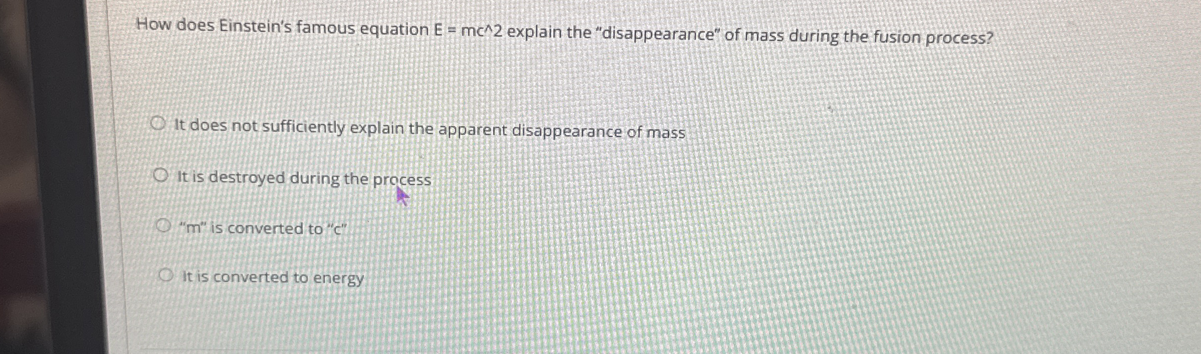 How does Einstein's famous equation E = mc ^ 2