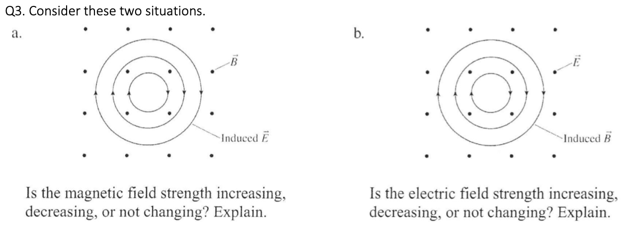 Q 3 . Consider these two situations. a . b . Is