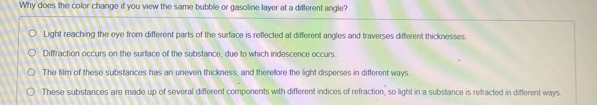 Why does the color change if you view the same