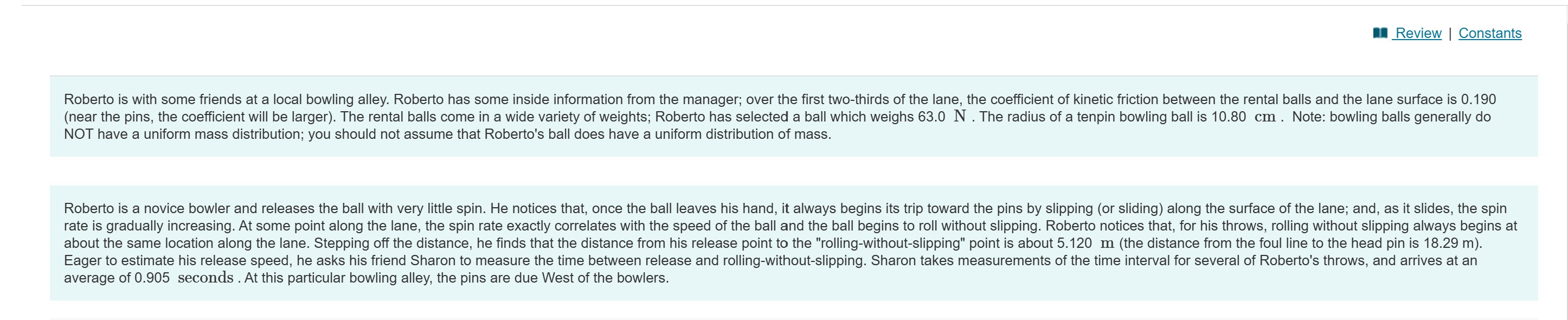 Review | Constants NOT have a uniform mass