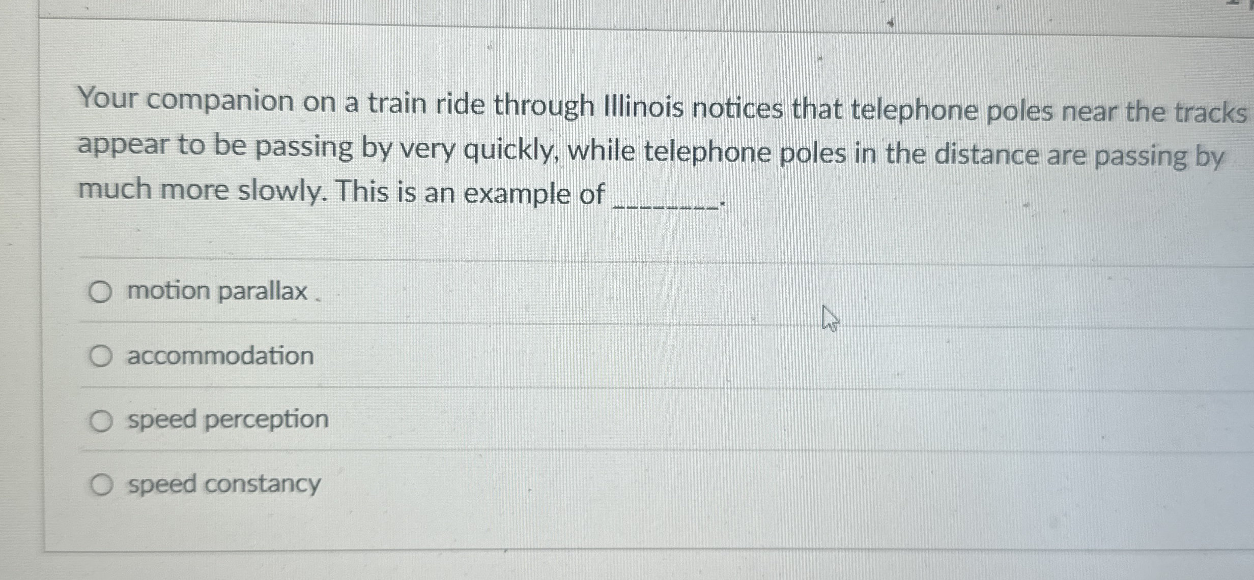 Your companion on a train ride through Illinois