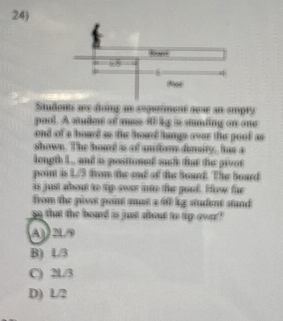 poun is L / 3 from the ont of the linard. The